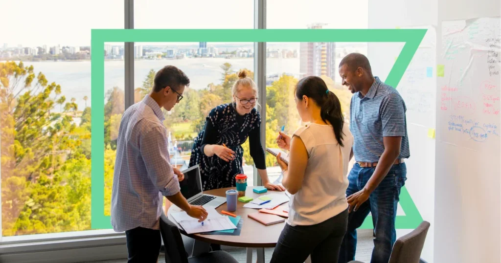 Group of colleagues in a strategy session