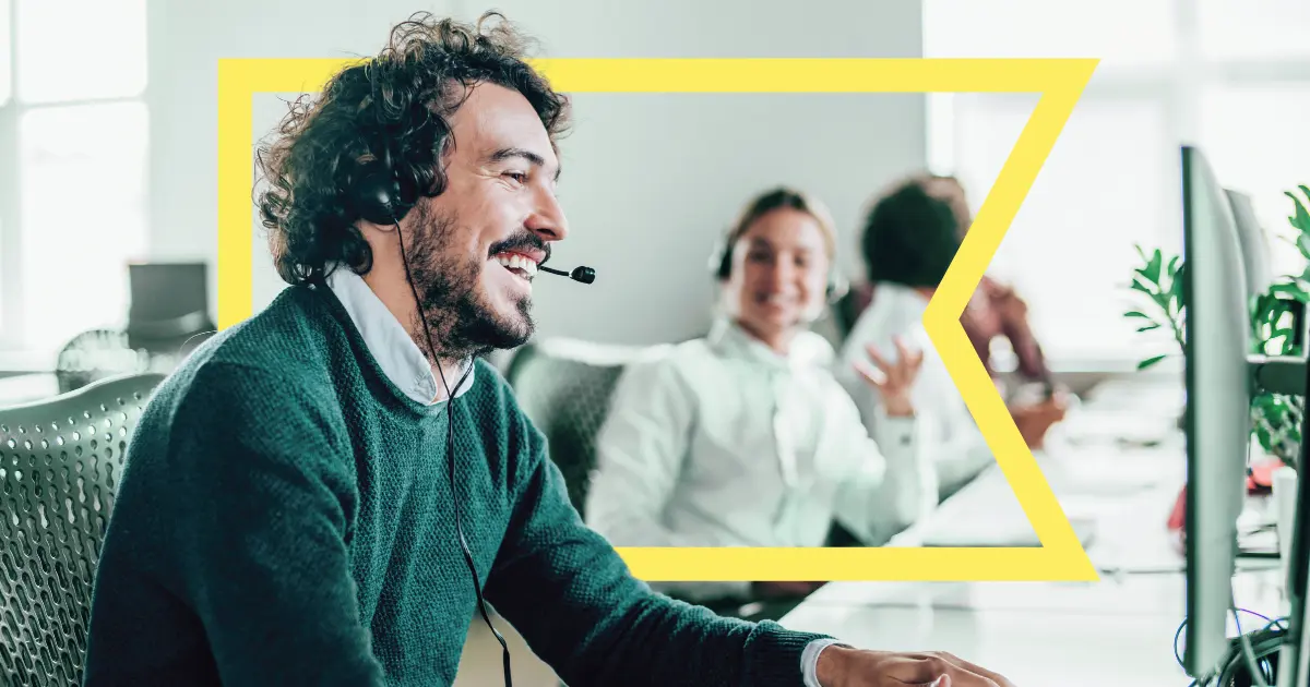 Call center rep using Agentforce Voice